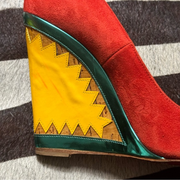 Christian Louboutin 37’s cork wedge heels - Picture 8 of 10